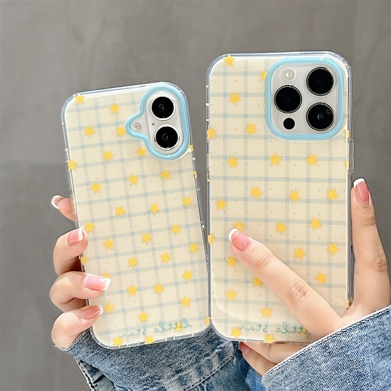 Yellow Phone Accessories - Custodia Antiurto Gialla a Scacchi con