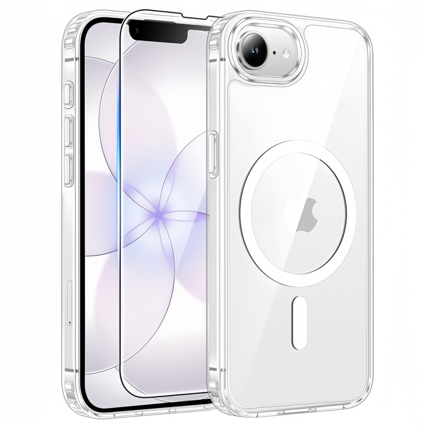 Yellow Phone Accessories - Custodia Magnetica Trasparente Anti-ingiallimento per iPhone