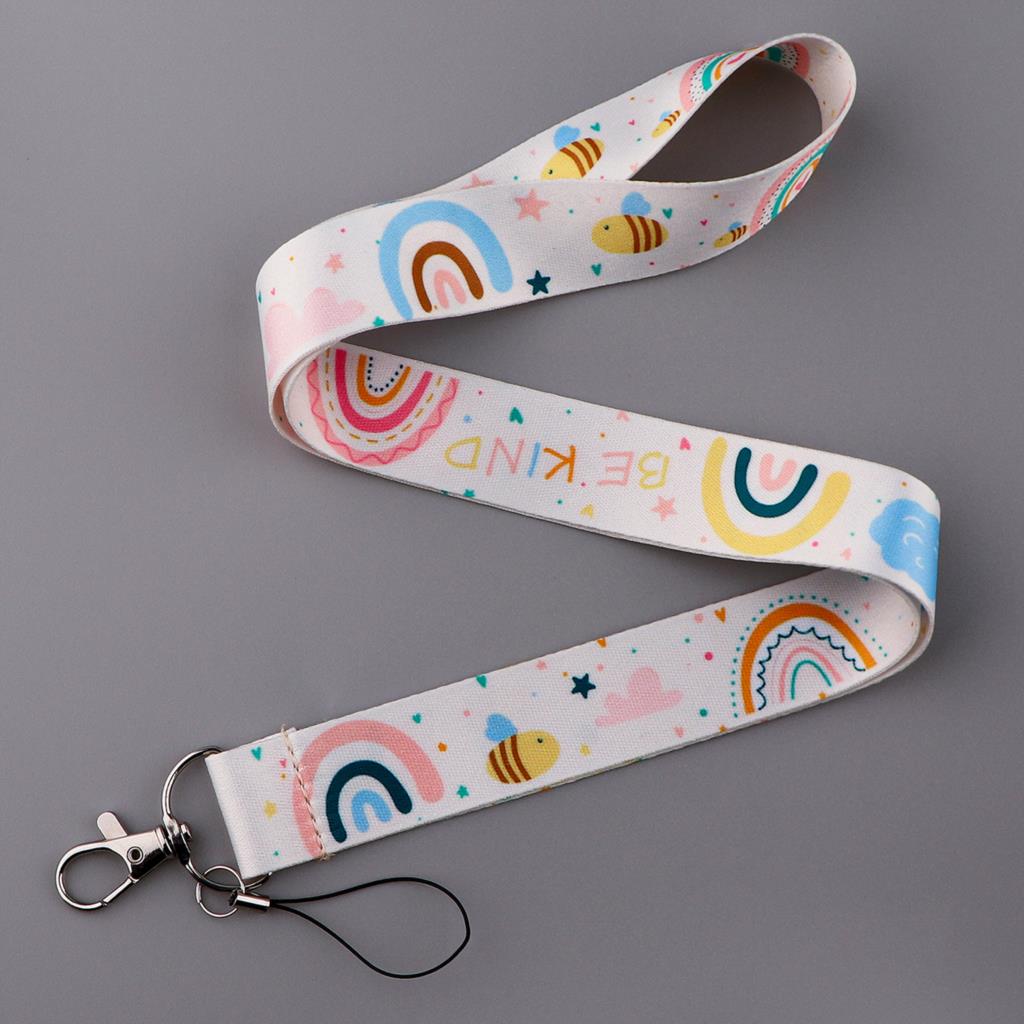 Neck Hanging Phone Holder - Colorato arcobaleno nuvole cordino per telefono