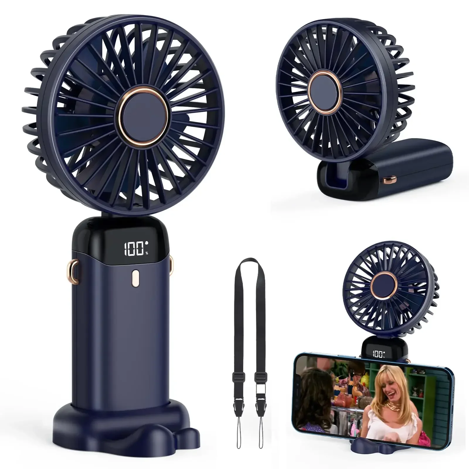Mini ventilatore portatile da  - Neck Hanging Phone Holder recensione e prezzo